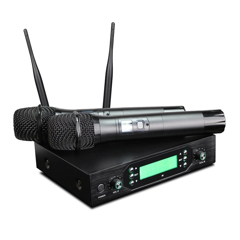 

Wireless Microphone One for Two Karaoke Family Ktv Conference Stage Performance Handheld Wireless Microphone(EU Plug)