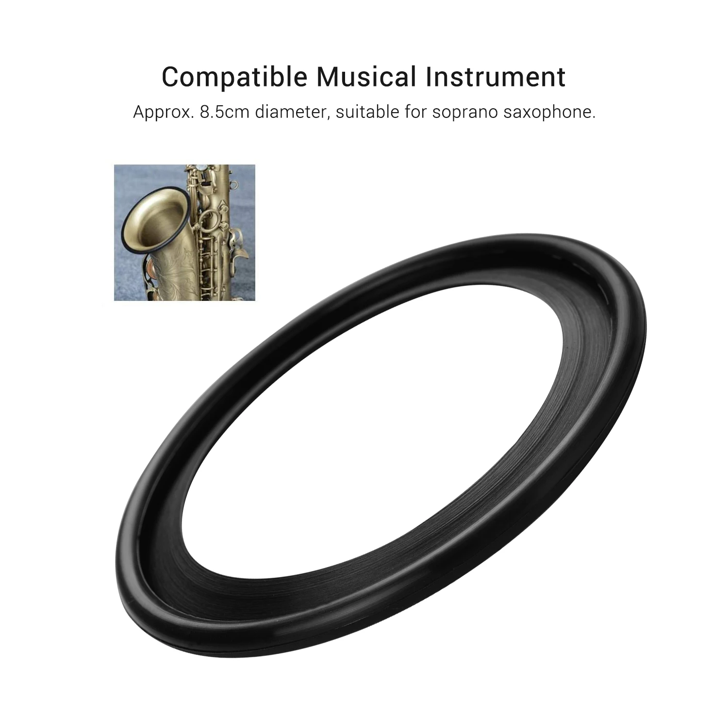 

Saxophone Mute Ring Lightweight Saxophone Dampener Protective Ring Silencer Eliminator Ring for Soprano Saxophone