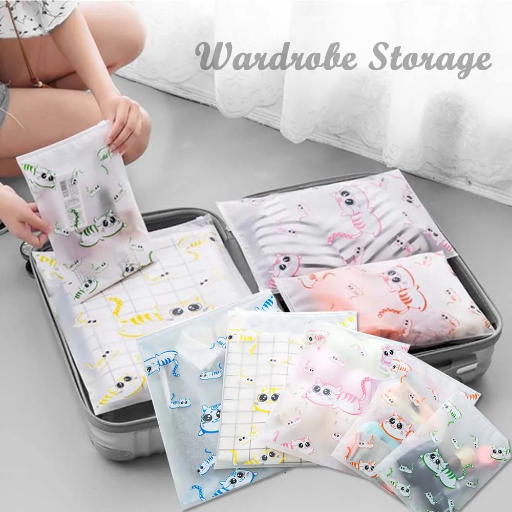 Милый мультфильм PEVA водонепроницаемый мешок для хранения костюм одежды Нижнее