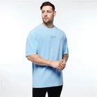 Футболка мужская сетчатая с рукавом до локтя, приталенная Повседневная Удобная рубашка с принтом, уличная одежда, большие размеры, на лето