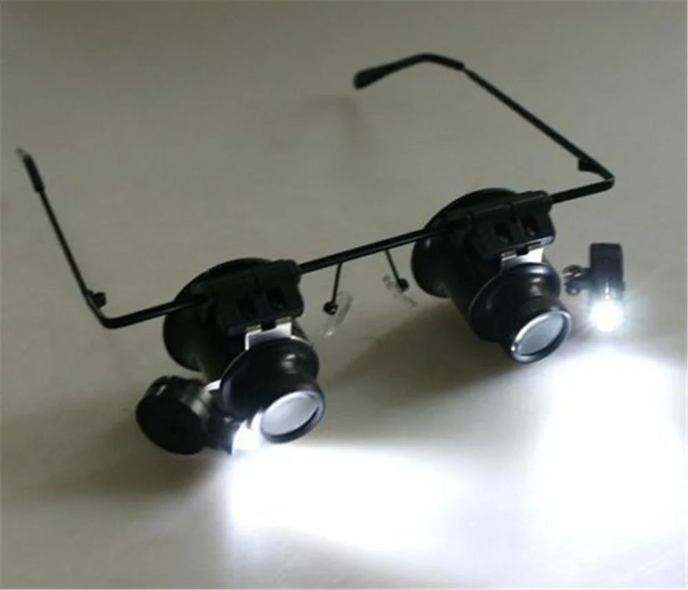 

Miniature Accessories 20X Jewelry Rotatable Adjustable LED Repair DIY Tool Home Electronic Eyewear Magnifier