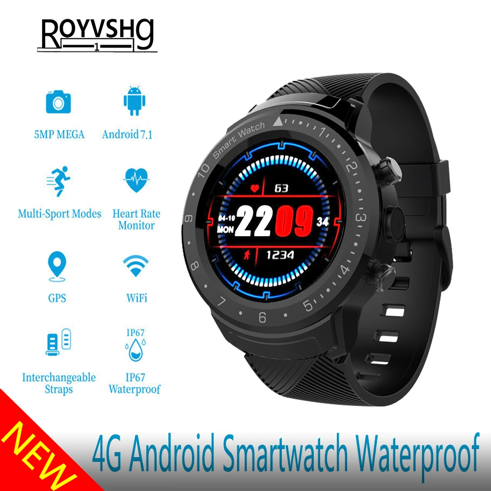 DA09 SmartWatch телефон Android 7,1 3 ГБ 32 ГБ GPS карты Смарт-часы мужские  и женские IP67 водонепроницаемые для Samsung Gear S3 HUAWEI Watch GT |  Электроника | АлиЭкспресс