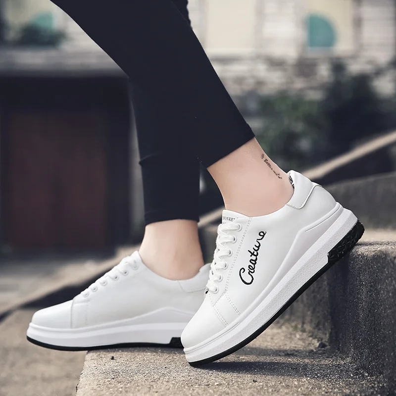 Женские кроссовки на платформе MALEMONKEY Белые Повседневные 842 лето 2020|Обувь без