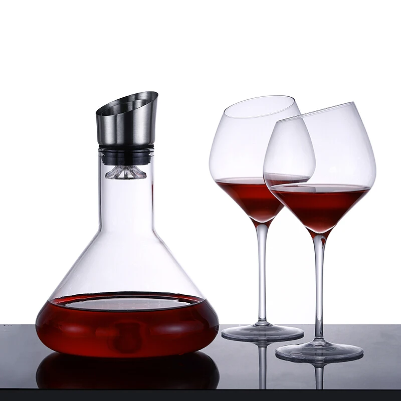 

Wine Decanter 1000ml Breathing Fast Decanter Nordic Ins Style Simple Design Decanter Gift Box Color Box