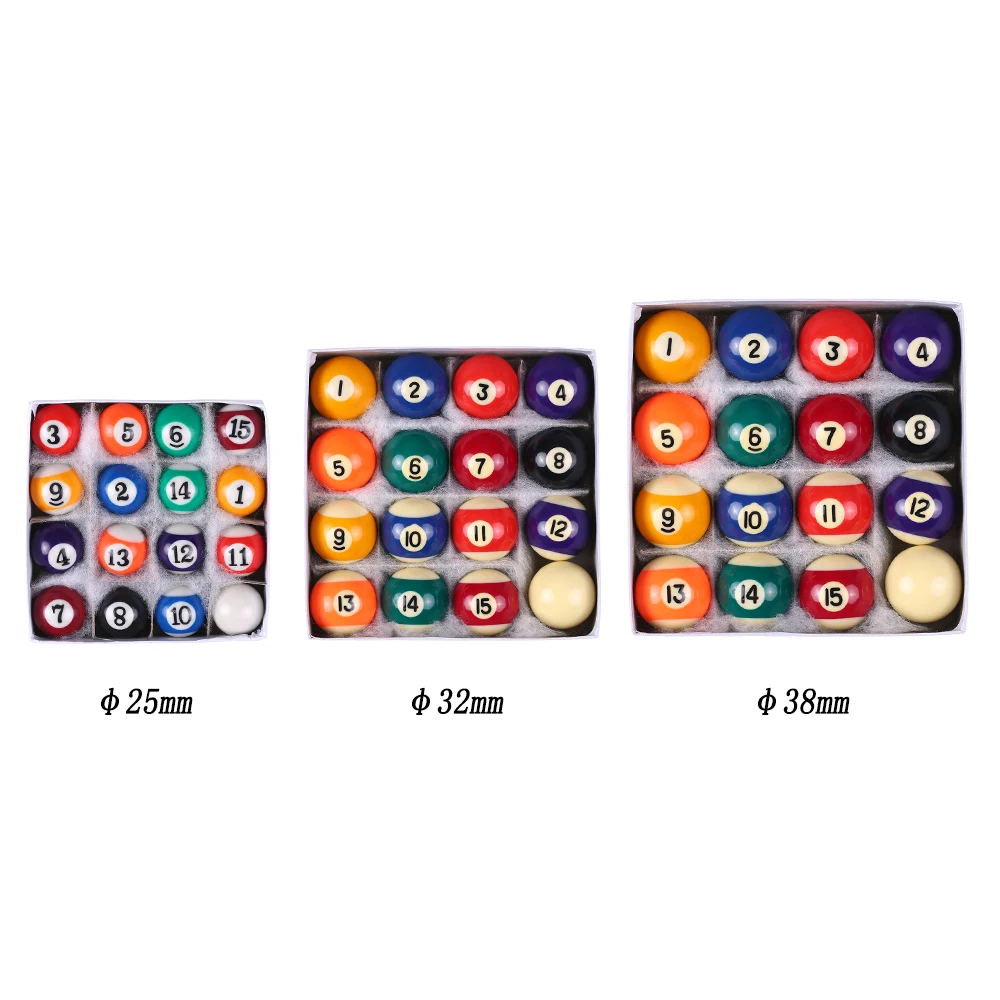 

Billard Balls Set Children Billiards Pool Table Balls Bolas De Billar Polyester Resin Small Cue Balls Full Set Snooker Balls