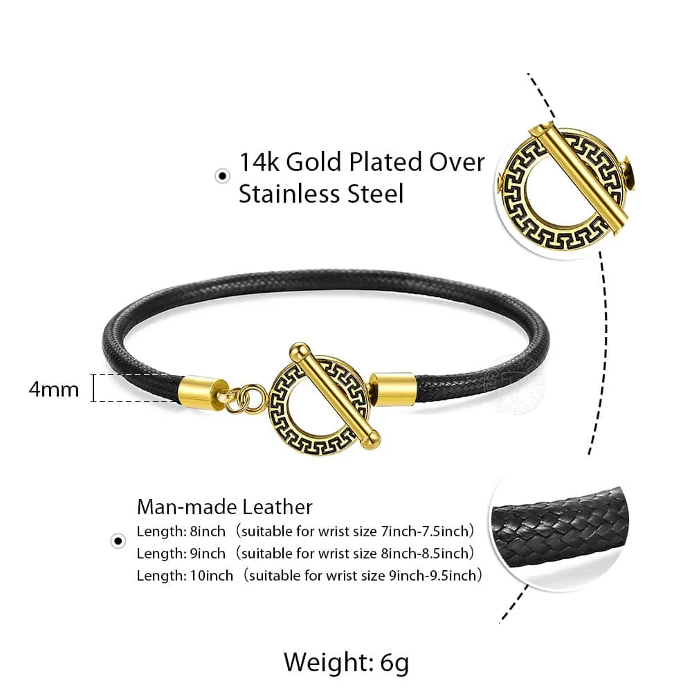 Женские s мужские браслеты 4 мм простые черные из искусственной кожи для мужчин и
