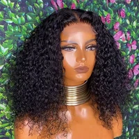 curly lace front wig short 13x4 frontal wig human hair bob wigs 180 density lace front human hair wigs for black women remy
