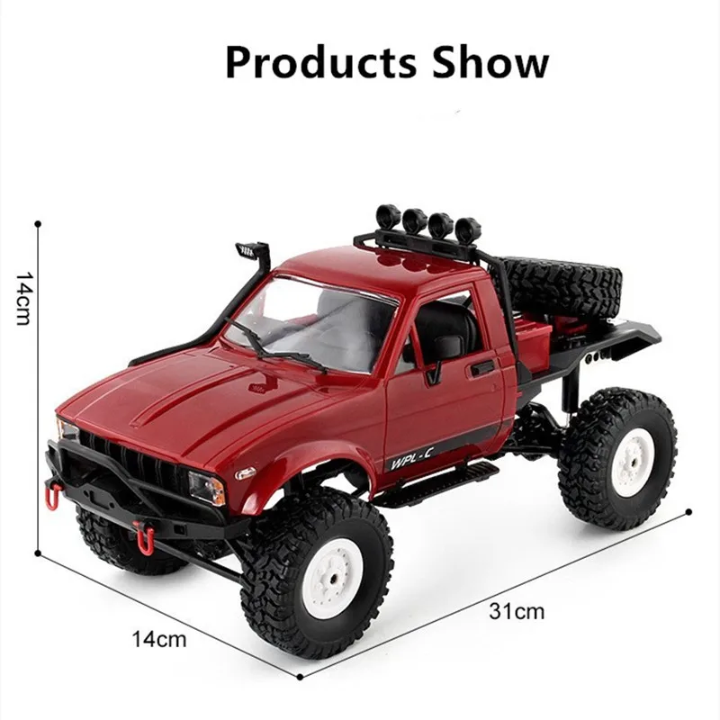 

High Speed 4WD 2.4Ghz Remote Control RC Racing Car Rock Crawler Off-road Shock Absorber Car Vehical With Front Headlight Truck