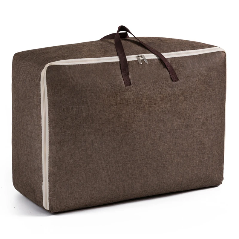 

Wearable Luggage Bag Travel Clothes Storage Bags Zipper Handbag Dustproof Cotton Cloth Moving Bag Big Organizer Hand Duffle Bag