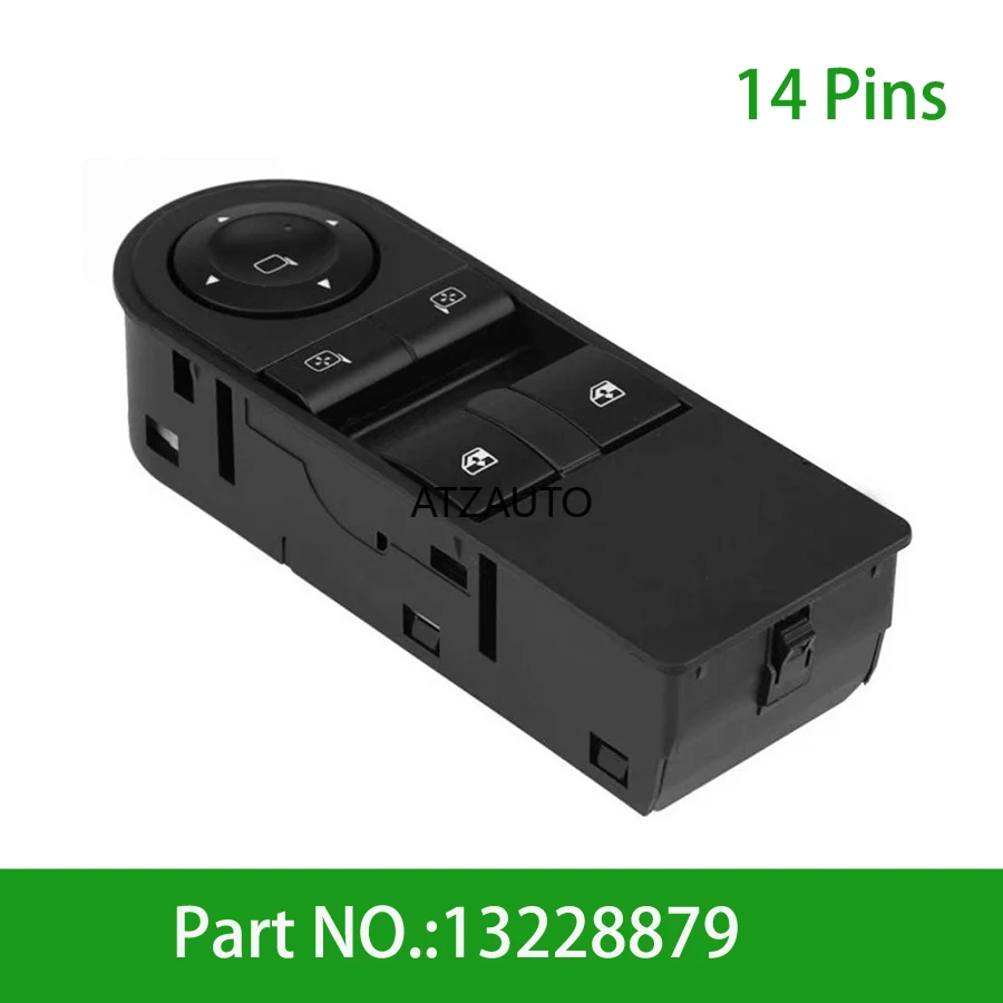 

Electric Window Mirror Control Switch For Opel Vauxhall Astra Zafira 13228879