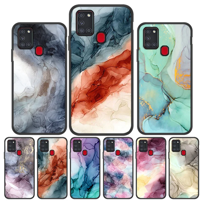 

For Samsung A12 A 12 Cases Soft TPU Marble Cases For Samsung Galaxy A21S A21 S A22 A20e A20 A10S A10e A10e A11 A02 A02S Cover