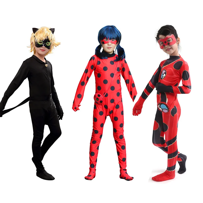 Детские костюмы на Хэллоуин женский косплей маска жука серьги Черный кот черный