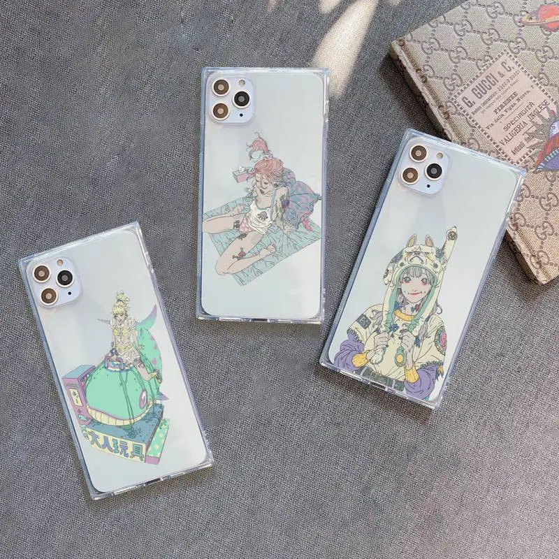 

The ghost punk Phone Case For iPhone 7 8 11 12 X XS XR MINI Pro Max Plus Clear Square Transparent