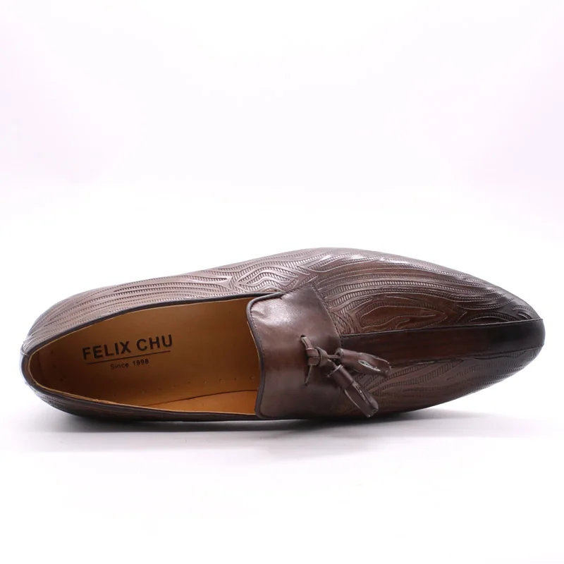 FELIX CHU Роскошные Брендовые мужские лоферы с кисточками черные коричневые дышащие