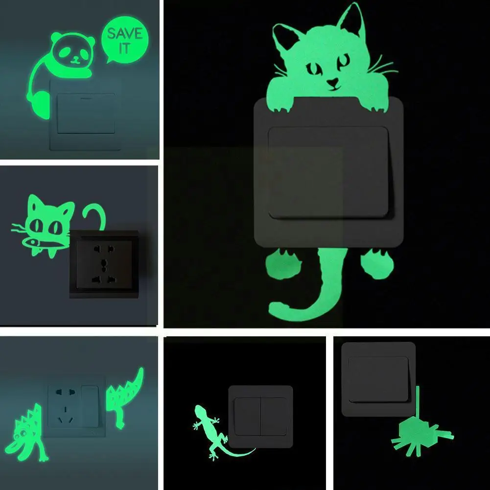 

White Luminous Wall Sticker Switch Sticker Home Decor Sticker Decoration Moon Room Fairy In Star Dark Kids Wall Decal The U3w3