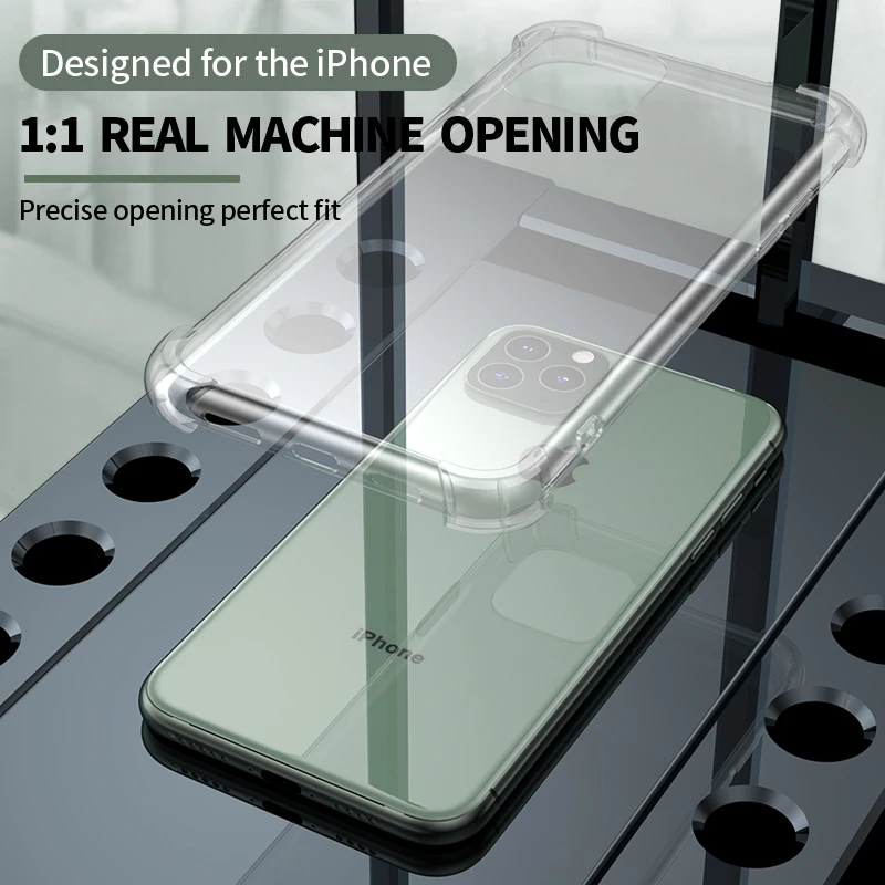 Ультратонкий прозрачный силиконовый чехол для телефона iPhone 11 Pro Max XR XS X 7 8 6 6S Plus