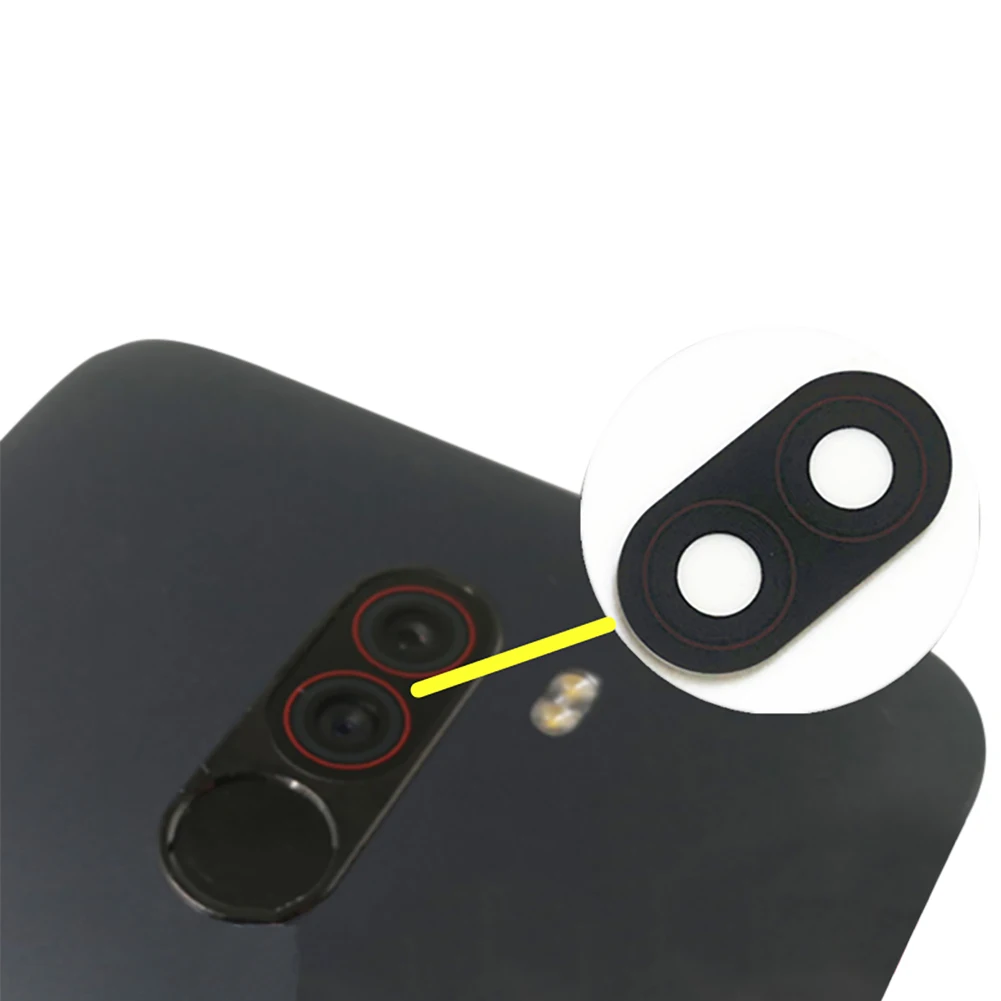 1 шт. для камеры Xiaomi Pocophone F1 стеклянный объектив задняя камера с клейкой заменой