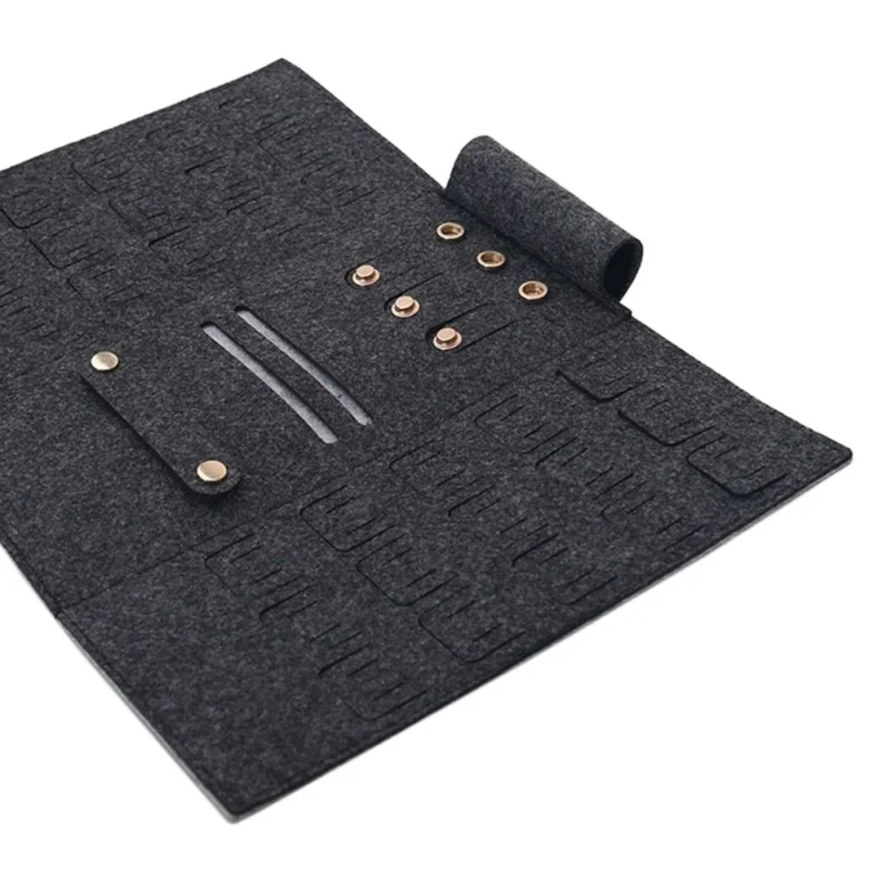 Портативный складной держатель для колец и серег из фетровой ткани | Дом сад