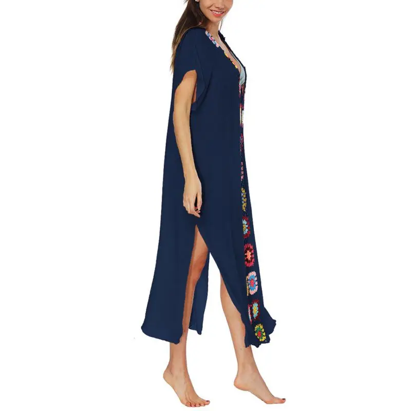 Один размер пляжный шифоновый халат карамельные цвета крафтовое платье шаль для