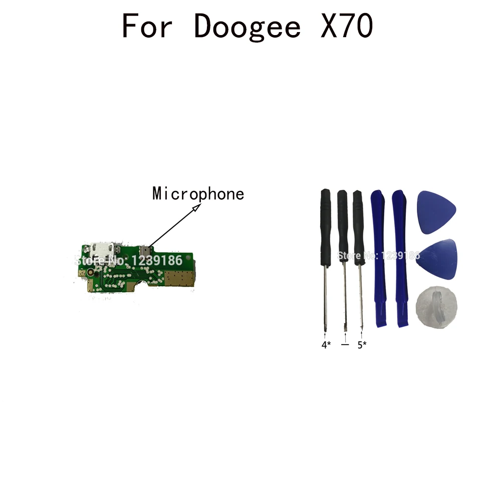 Оригинальная зарядная док-станция USB Для Doogee X70 с микрофоном, штепсельная плата зарядного устройства USB, модуль, запасные части + инструмент