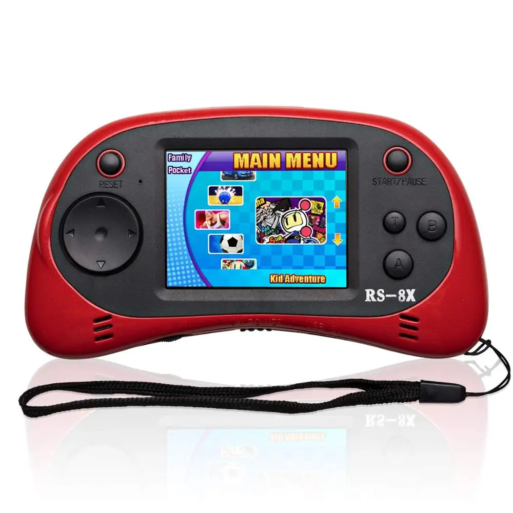 Red RS-8X 16Bit видео игры плеер QINGSHE портативная игровая консоль Ретро Классический AV выход игровая система Встроенный 42 HD игры - Цвет: Red