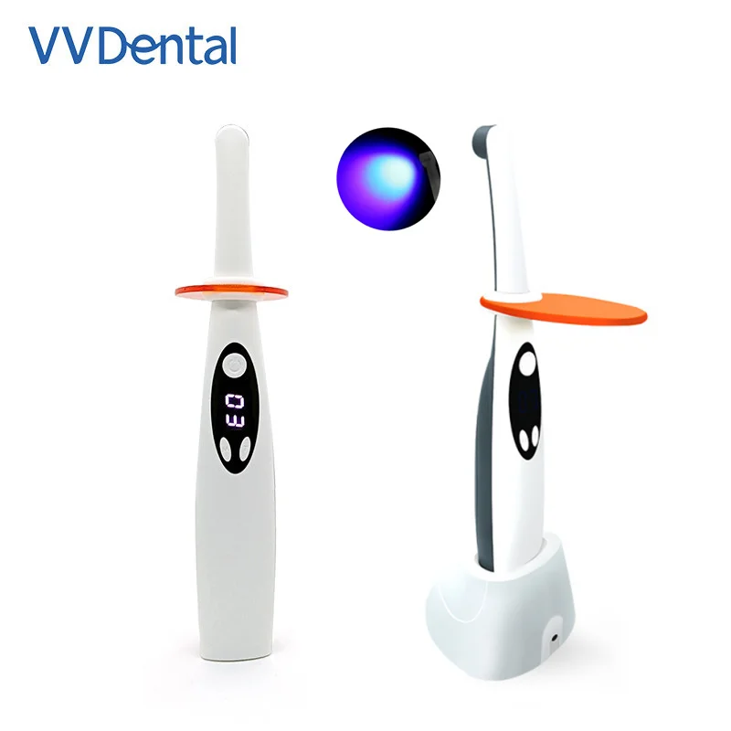 VV Dental Wireless Curing Light Dentist Cordless LED Curing Lamp Odontologia Equipment Wave Length 458.5nm LED Light