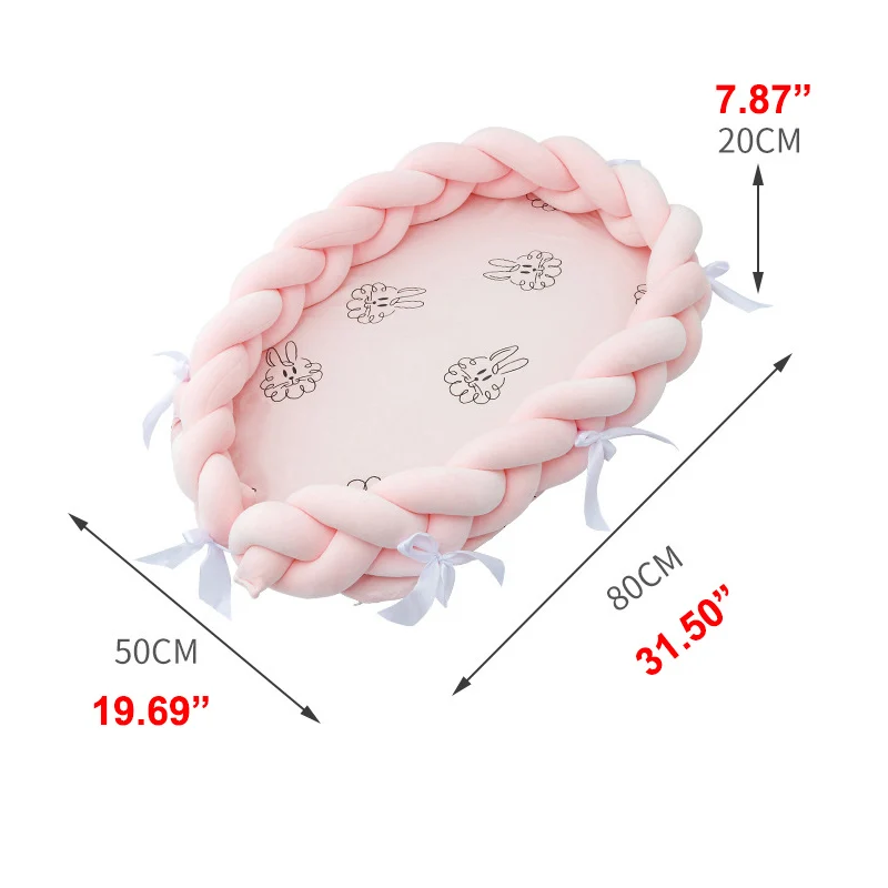 Переносная детская бионическая кроватка колыбель Хлопковый бампер для детской
