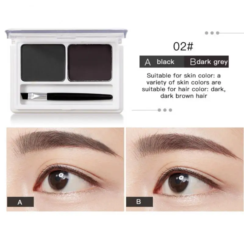 2 Colors Eyebrow Powder Makeup Palette Waterproof Shade for Enhancer Cosmetic Brush Mirror Box Make Up Set TSLM1 | Красота и здоровье
