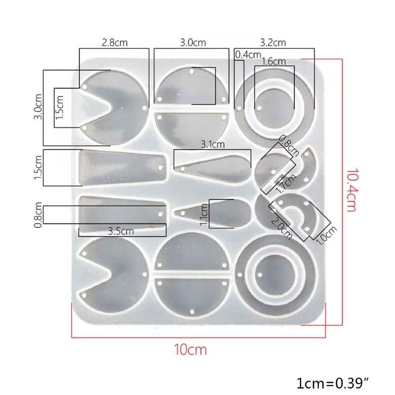 

DIY Crystal Epoxy Resin Mold Ear Studs Earrings Pendant Casting Silicone Mould