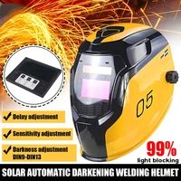 solar auto darkening welding helmet adjustable shade din 9 13 rest din 4 welding visor mask large view area arc tig mig welders
