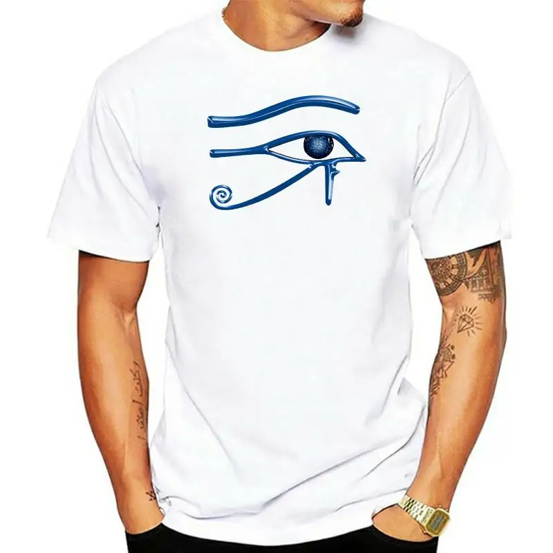 

The Eye of Horus Egypt Symbol T Shirt Egyptians High Quality Cotton Shirts Atheist Sacred Hanukkah Illuminati Father Tshirts Men
