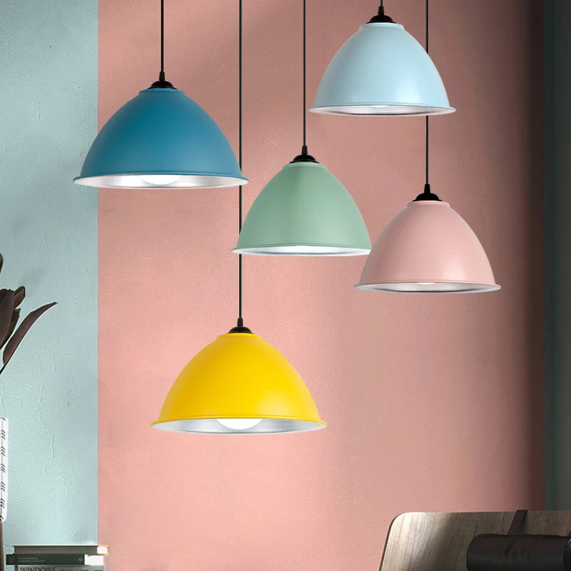 Подвесные лампы в скандинавском стиле винтажные алюминиевые светодиодные