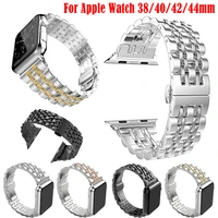 38404244mm stainless steel watch band for apple watch women luxury metal strap watch strap for iwatch series accessories