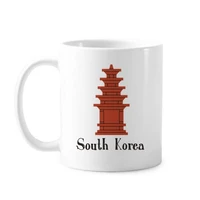 south korea the red brick tower classic mug white pottery ceramic cup gift with handles 350 ml