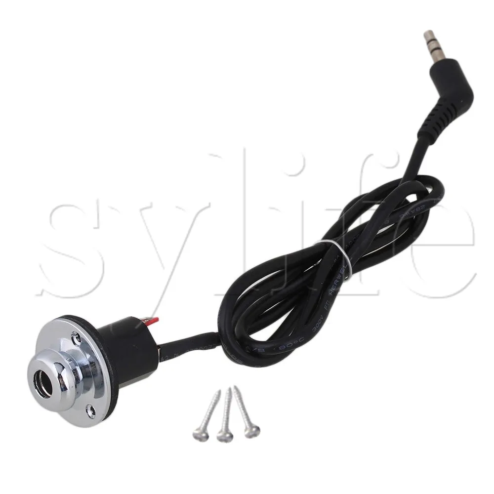 Хромированный концевой штыревой разъем для акустической гитары пикап|Детали и