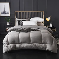 winter cotton quilt solid color thicken comforter soft warm cotton quilt core queen size single double bedding home textiles