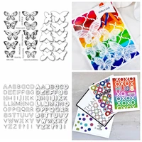 different butterfly a to z alphabet set question mark metal cutting dies matching clear stamp scrapbooking card making diy 2021