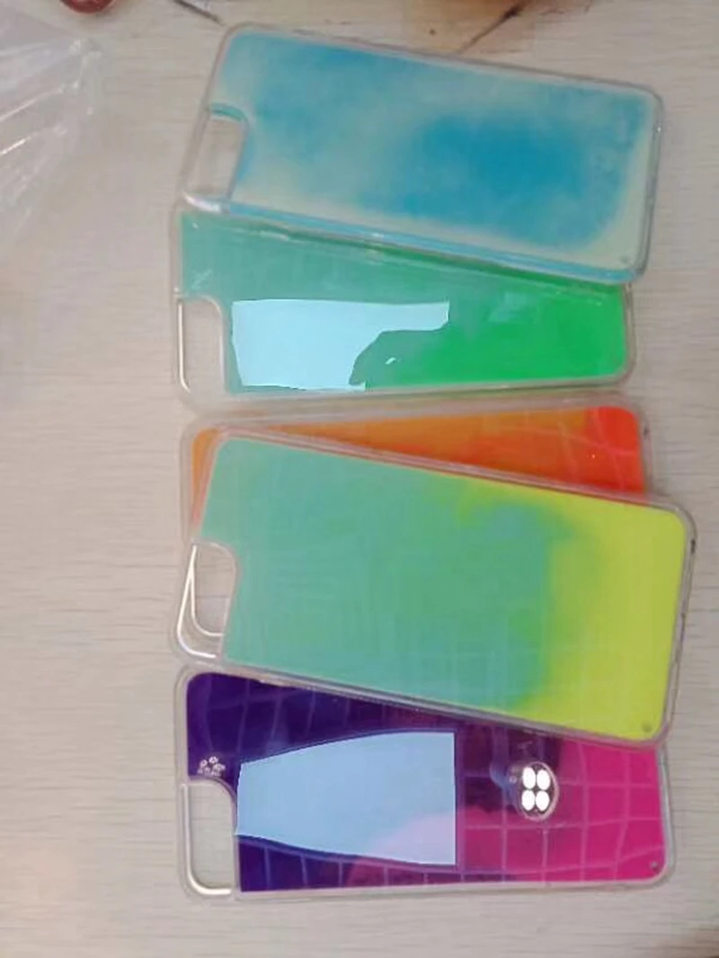 Светящийся неоновый песочный мобильный чехол для iPhone XR XS max X 6 7 8 plus светится в