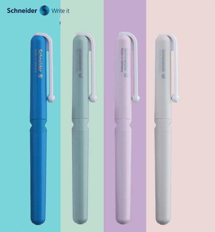 

1pc Germany Imported Schneider Fountain Pen BK410 EF Iridium Nib Student Writing Practice Gift Light Color Replaceable Ink Sac