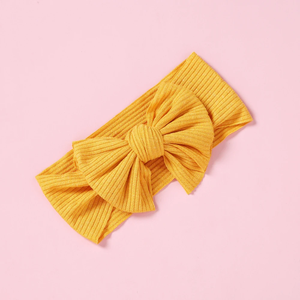 

Solid Color Bowknot Headwear Baby Headband Elastic Turban Hairband Baby Girl Headbands Hair Bands for Baby Girl Hair Accessories