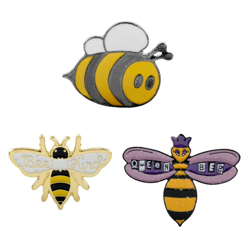 

Bee Set Homophonic Be Kind Save Bee Enamel Pin Brooches Bag Clothe Lapel Pin Pink Blue Round Badge Honey Bee Jewelry Gift