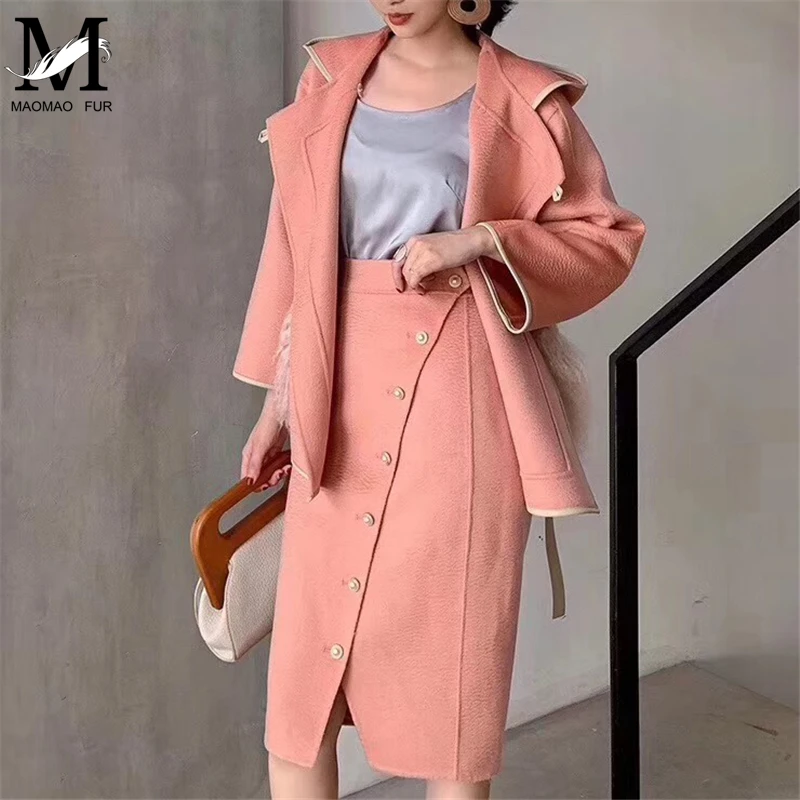 Кашемировое Женское пальто на весну и осень корейский стиль новинка 2019