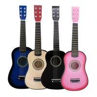 miniature 23inch wooden 6 strings acoustic guitar child starters training