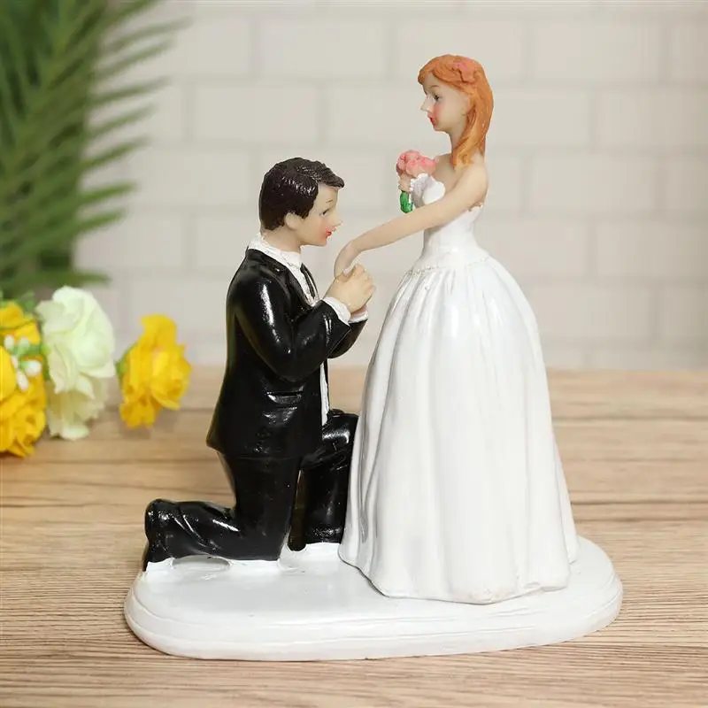 1 шт. элегантный торт Топпер романтическая Невеста и жених свадьба пара смолы