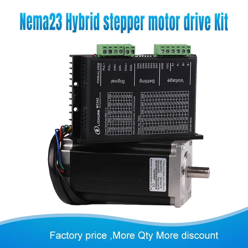 Шаговый электродвигатель Nema23 2Ph 57 мм 2 4 нм шаговый LC57HS100 + MC542 набор микрошаговых