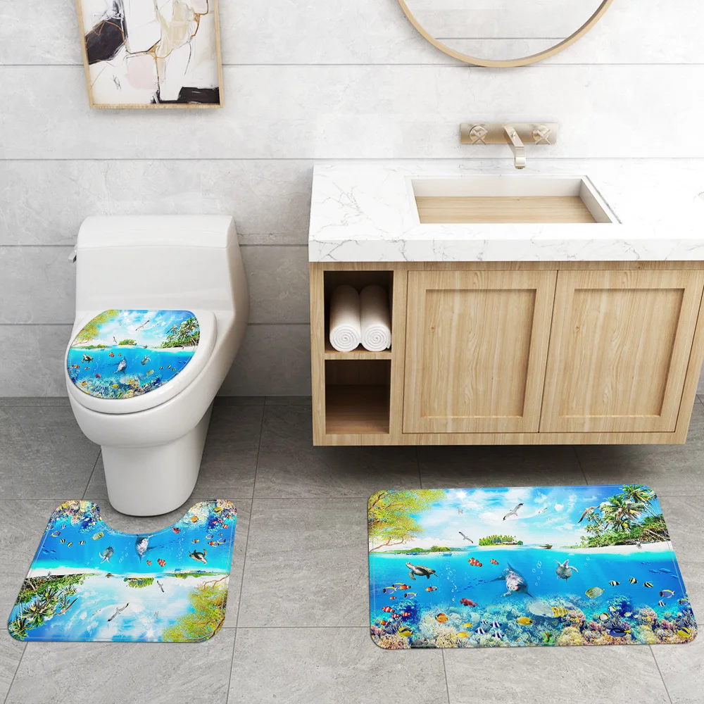 Тканевая занавеска для душа с 3D изображением единорога ванной комнаты s перо