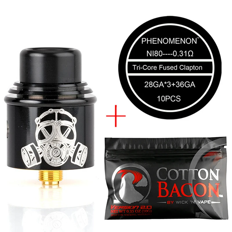 

Apocalypse GEN 2 RDA Atomizer 24mm Rebuildable Tank with BF PIN for 510 Electronic Cigarette Mod Ni80 Prebuilt Coil Clapton Coil