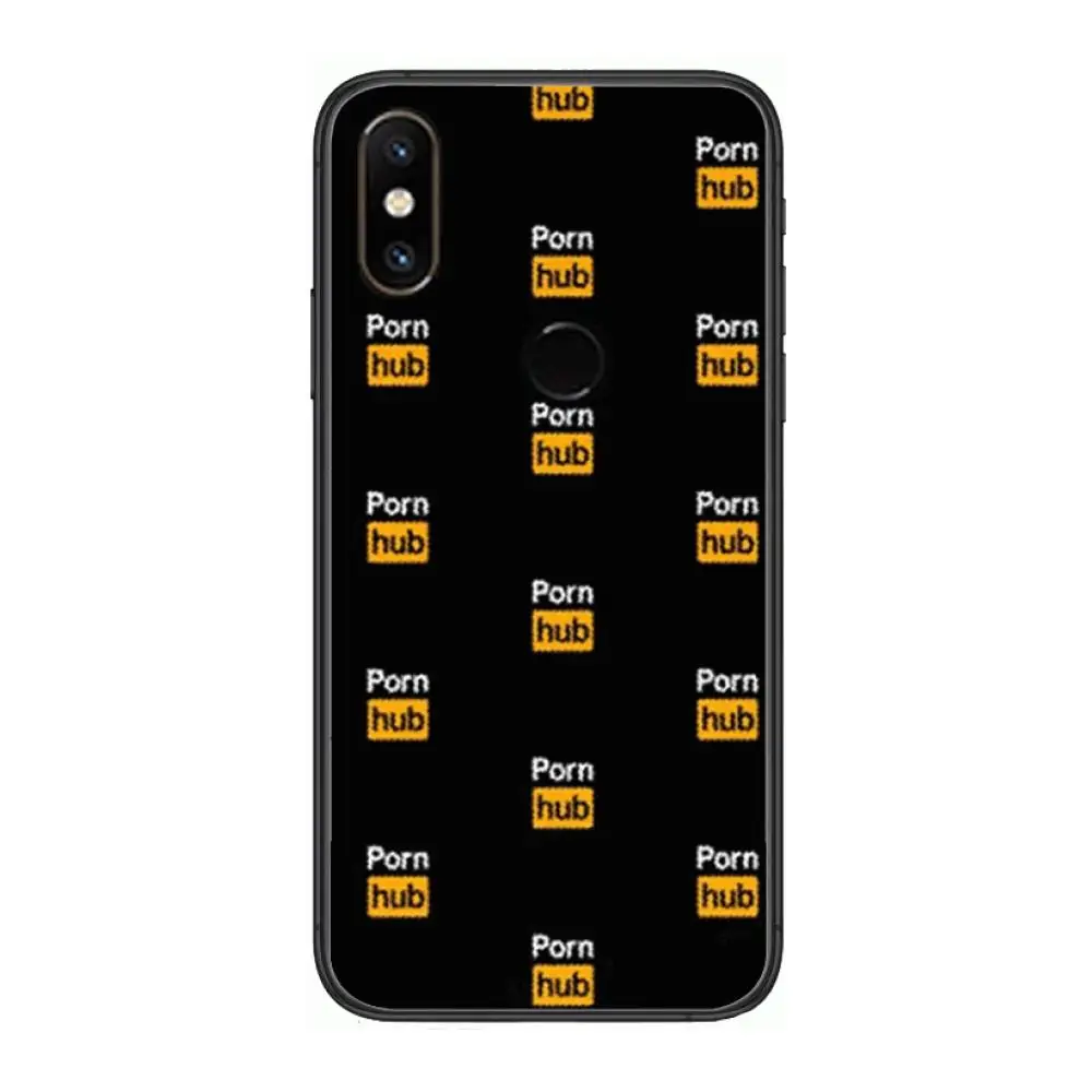 

Fashion Pornhub Logo style Phone Case For xiaomi M2 C3 X3 F2 Lite NFC 6 5 x Poco k30 Pro Anime Black Cover Silicone Back Pretty