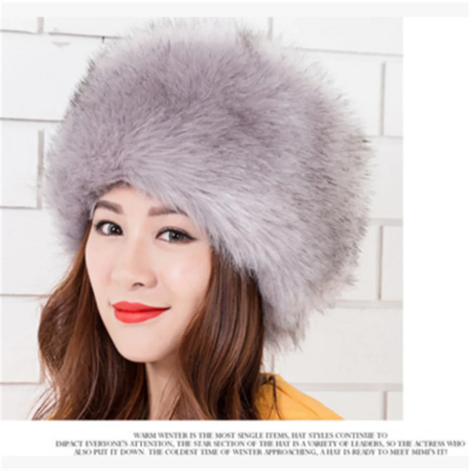 

2020 Winter Hats for Women, Solid Mutiple Color Faux Fur Hat, Elegant Fox Fur Warm Fashion Hat Gorros Mujer Invierno Girl Hats
