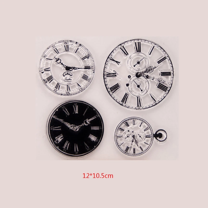 

Clock Transparent Clear Silicone Stamp For DIY Scrapbooking Photo Album Decor